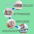 TEGOOL Ice Cube Trays, Stainless Steel Lid Ice Cube tray with Suction Cup Super Easy Release Molds,Durable and Dishwasher Safe for Cocktail,Freezer,Whiskey,Chocolate (Silver). 