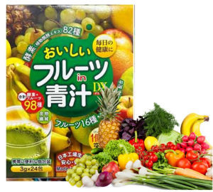 BỘT NƯỚC ÉP 98 LOẠI TRÁI CÂY TỔNG HỢP CỦA NHẬT (24 GÓI/HỘP) - HÀNG NỘI ĐỊA NHẬT