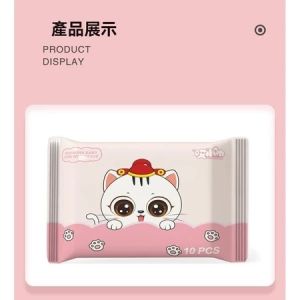 【𝗦𝗚 𝗦𝗧𝗢𝗖𝗞 】Mini Baby Wet Tissue 10pcs Portable Travel Alcohol Free  – Ultra Soft & Portable | Pocket Size 8×12cm 10 PCS