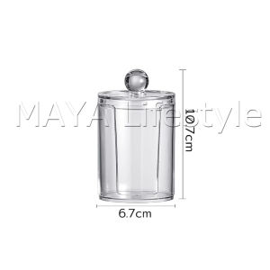 MAYA 1 ชิ้น ที่ใส่สําลีก้านสําลี กล่องเก็บของ ขนาดเล็ก กล่องใส่สําลี กล่องเก็บเครื่องสําอาง กลมและสี่เหลี่ยม Storage box