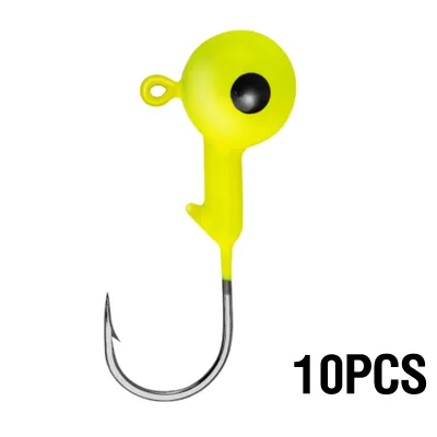 10PCS Jig Head Hook 3.5g 5g 7g 10g 12g 14g 20g Luminous Lead Jig Fishing Hook Lure Hard Baits Soft Worm Fishing Tackle