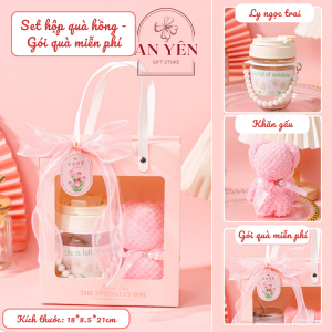 Set Hộp Quà Ly Và Khăn Tặng Bạn Gái Lễ 8/3 Tình Nhân Valentine 14/2 Quà Tặng Sinh Nhật Kèm Thiệp Tiệm Quà An Yên