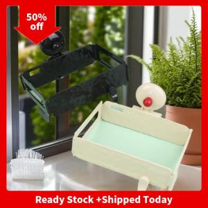 🔥🔥🔥pheebss Suction Cup Folding Trash Bag Holder Wall Mounted Household Cabinet Plastic Bag Hanger Kitchen Bathroom Trash Storage Rack