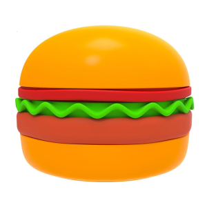 Lovely Hamburger Shape Dog Cats Bowls Nonslip Base Slow Eating Pet Bowl for Small Dog and Cats