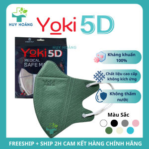[SET 50 Cái] Khẩu trang 5D  Yoki 4 lớp kháng khuẩn siêu dày khẩu trang chống nắng cao cấp