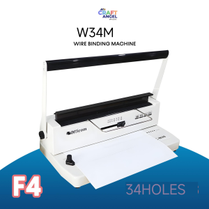 Officom W40A Wire Binding Machine F4 Size Heavy Duty for Double Loop Ring Binder Refillable Notebook PVC Binding Cover