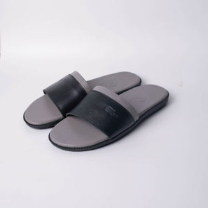 Dép nam da bòdep YVYSHOE quai ngang đế bằng cao su non đúc nguyên khối đi ngoài trời full size