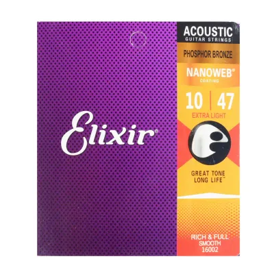 Senar Gitar Akustik (010-047) Elixir Nanoweb Phosphor Bronze 16002
