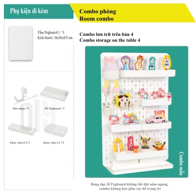Pegboard để bàn combo để đồ bàn học phòng khách phòng bếp