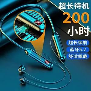 Neckband Bluetooth earphones with battery level display wireless neck-mounted Bluetooth earphones sports earphones with ultra-long standby time available for wholesale
