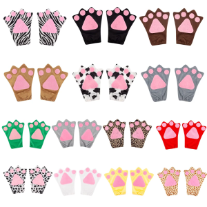 Animal Claws Gloves for Kid Adult Cosplay Cartoon Kitten Claws Gloves Kitten Gloves Costume Halloween Cosplay Accessory