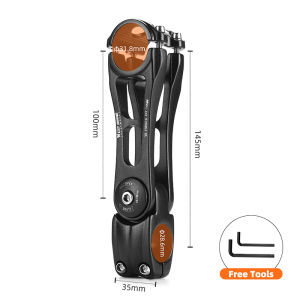 WEST BIKING Adjustable Bicycle Stem Aluminum Alloy MTB  Road Mountain Bike Stem Adjustable 80 Degree Bicycle Handlebar Stem 31.8*90/110/145MM