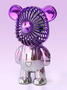 colorful gradient electroplating handheld fan usb charging three-speed large wind small fan