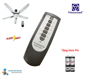 Remote Điều khiển thay thế quạt trần Vinawind QT-1500X các dòng quạt trần Vinawind- Hàng mới 100% Tặng kèm Pin