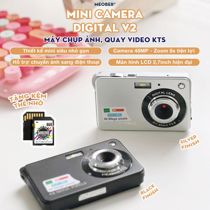 [Tặng thẻ nhớ] Máy ảnh kĩ thuật số digital mini camera v2 - quay, chụp ...