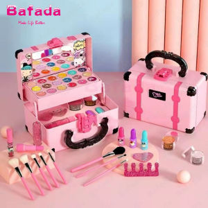 Bafada 33 pcs Kids Makeup Set Non ToxicWashable Cosmetics Toys Set Pretend Game Princess Eyeshadow Blush Lipstick Makeup HandbagMake up set for Kids RealChristmas gifts toy for kids girl