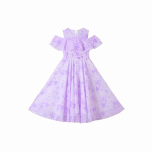 LUCKFRE Lỏng lẻo Váy hoa chiffon cho bé gái Thanh thiếu niên Xếp nếp Váy công chúa cho trẻ em Thời trang Tiệc tùng Váy mùa hè cho trẻ em Kỳ nghỉ