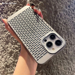 [FN] เคสไอโฟน13  hollow  heat disspation เคสไอโฟน เท่ๆ เป็นมิตรกับผิว  Skin friendly การกระจายความร้อน  เคสโทรศัพท์iphone  for  iPhone 16 15 14 13 12 pro max plus เคส ไอโฟน11 hard case#45