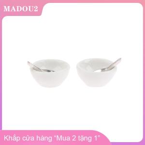 [COD] MADOU2 4 cái bộ 1:12 Nhà búp bê bát Gốm Mini thu nhỏ thìa súp Đồ chơi mô hình