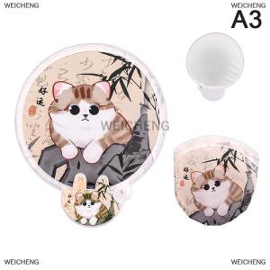 [COD] WEICHENG Phim Hoạt Hình Di Động Gấp Fan Hâm Mộ Kawaii Sáng Tạo Có Thể Gập Lại Fan Hâm Mộ Mùa Hè Mát Mẻ Tay Bay Đĩa Túi Vải Fan Quà Tặng Cho Trẻ Em