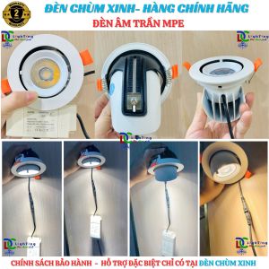[ĐÈN CHÙM XINH]Đèn âm trần điều chỉnh hướng chiếu sáng DLA-12W/25W/35W/50W chính hãng lắp shop