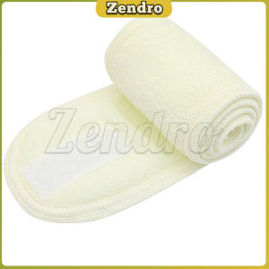 ZEO Womens Adjustable Elastic Headband Velcro Facial Wash Headband Thick And Long Cloth