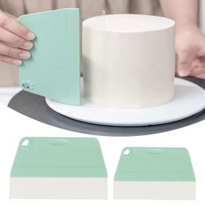 Plastic Cream Scrapers Flexible Pastry Cake Decoration Soft Icing Scraper Smoother Household Baking Tool