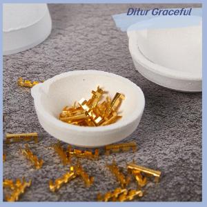 Ditur Nhiệt độ cao thạch anh silica nóng chảy crucible món ăn Bát Nồi đúc vàng bạc kim loại đồ trang sức đúc container