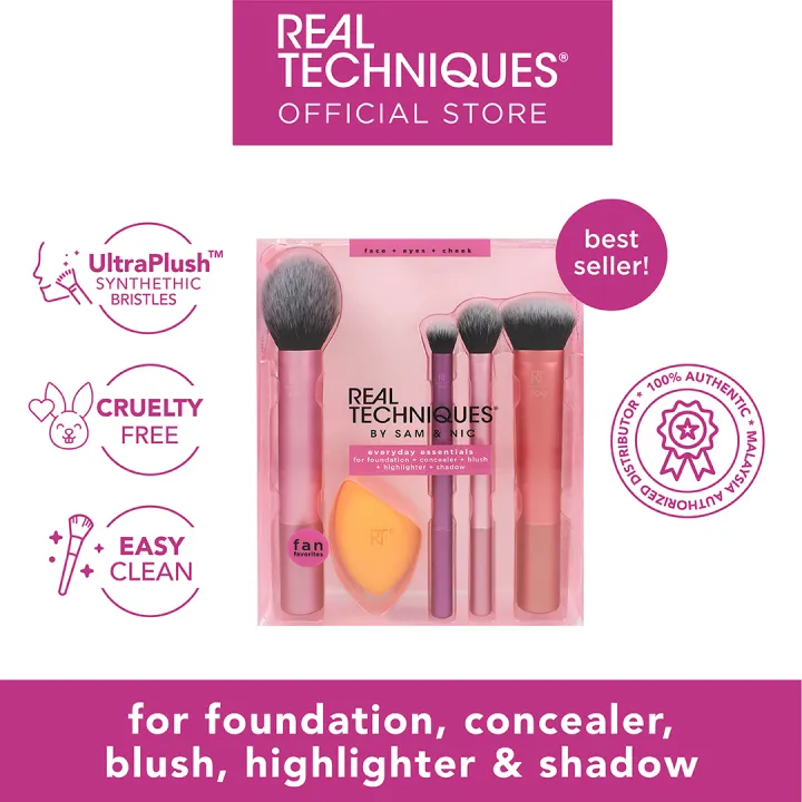 Essentials Set Real REAL TECHNIQUES Everyday Essentials Set | Lazada