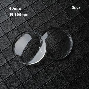MIRELAE 5PCS Transparent Acrylic PMMA Double Convex Lens Diameter 30 40 50 60 MM PMMA plastic Focal Length 100 MM Magnifying High Quality Optical Lens