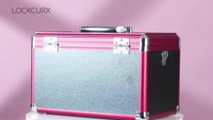 กล่องล็อคยา ขนาด 10x6x6.7 นิ้ว อลูมิเนียมอัลลอยด์ กล่องยาปลอดภัย กล่องปฐมพยาบาลพร้อมถาดที่ถอดออกได้และกระเป๋าเดินทาง กล่องยาสำหรับเด็กและความเป็นส่วนตัวสำหรับบ้าน การเดินทาง หอพัก (สีดำ)