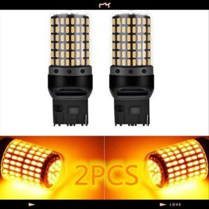 ไฟถอย T20 144ชิป 7440 หลอดไฟถอย ไฟสีอำพัน 2PCS