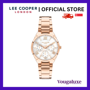 LEE COOPER OFFICIAL Women Metal Band Rose Gold Watch Water Resistant Affordable Branded Timepiece (2 Years Warranty) LC07456.420