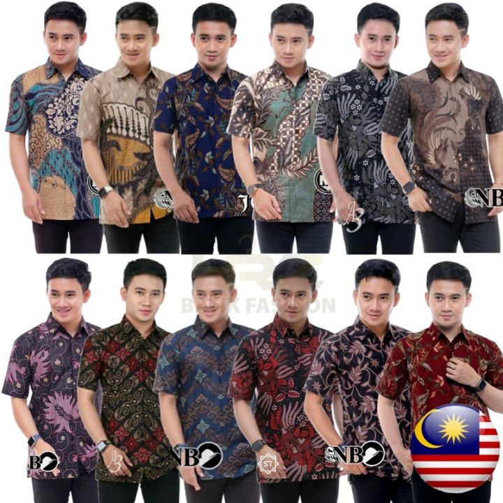 [RESTOCK]‼️KEMEJA BATIK LELAKI LENGAN PENDEK Batik Shirt Baju Batik