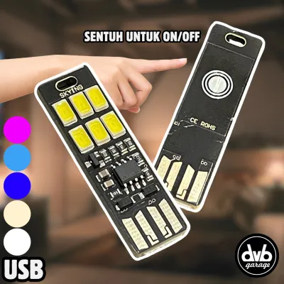 LAMPU LED TOUCH ON/OFF USB SENTUH SATU WARNA