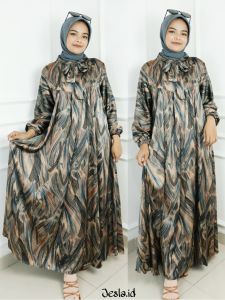 Dress Murah Wanita Gamis Muslimah Terbaru DRESS VINTIAN ARMANY SILK Dress Slik Import Premium