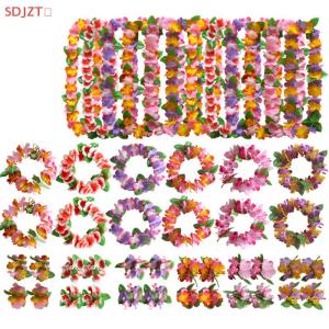 🚚【Local Express Delivery】🚚 4Pcs set Hawaiian Flower leis Garland Necklace DIY Decoration Fancy Dress Party