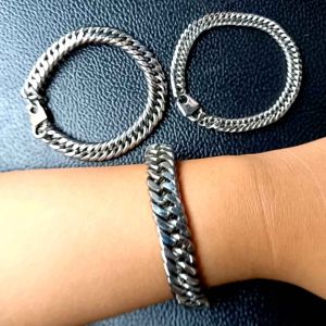 Gelang Titanium Asli | Gelang Rantai Silver Baja Anti Karat  | COD | Gelang Titanium Ori Anti karat| Gelang Rantai Monel Pria | Gelang Rantai Tebal Premium | Gelang Tangan Pria Dewasa | Gelang Pria Baja
