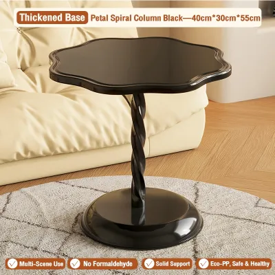 IAKE Petal Edge Table Plastic coffee Table Meja Sisi Negotiation Table Computer Desk Student Study Table Bedside Table Ba0lcony Cream Wind Table 边几