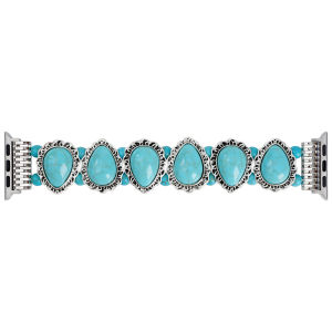 Suitable for Watch iwatch Strap Watch with turquoise bracelet is a popular cross-border product on