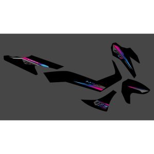 Striping UV Transparan NMAX 155 New Variasi Rainbow SImple - Stiker Satu Set Body Yamaha NMAX All New 155 Facelift Rainbow Style - SNXF-UV - GSI