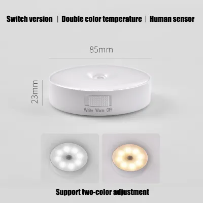 Motion Sensor Light Wireless LED Night Light USB Bedroom Lamp Room Decor Cabient Light Detector Stairs Hallway Closet
