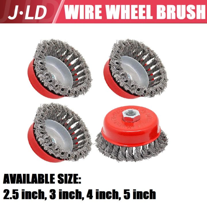 Rocaris 6-Pack Wire Wheel Cup Brush Set - 3” & 4” Knotted & Crimped, 5/8-11 Thread For Angle Grinders