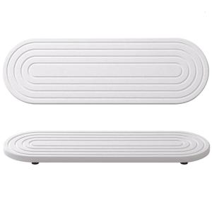 ชุดไดอะตอมไมต์2ถาดหินสำหรับที่ใส่สบู่ล้างมือดูดซับน้ำที่มีประสิทธิภาพดูดความชื้นแผ่นรองอ่างล้างจาน