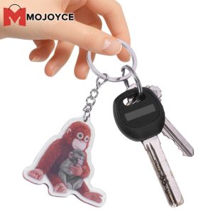 Mojoyce Người Đàn Ông Của Đồ giữ chìa khóa 5Pcs chú khỉ dễ thương Bảo Vệ Cú Đấm Acrylic Trọng Lượng Nhẹ Móc Khóa Cho Du Lịch Và sử dụng hàng ngày