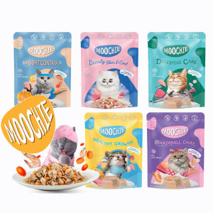 Moochie Wet Cat Food Mince/Pate/Mousse Assorted Flavors W/ Unique Benefits 70g Pouch
