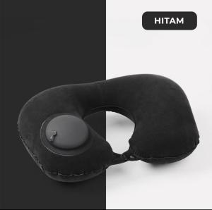 Bantal Leher Angin Traveling Dengan Pompa Otomatis Inflatable Travel Neck Pillow