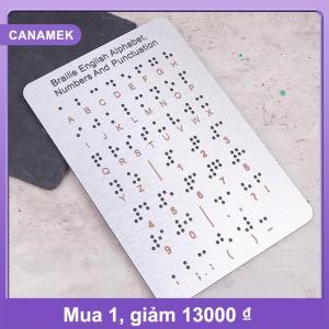 【CANAMEK】 Bảng Chữ Cái Chữ Nổi Và Số Công Cụ Học Tập-Kim Loại Bền Tactile Bump Đọc Sàn Gắn Thân Thiện Với Môi Trọng Lượng Nhẹ