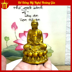 Tượng Phật A Di Đà Bằng Đồng Cao 18cm- Tượng Phật Thờ Tại Gia