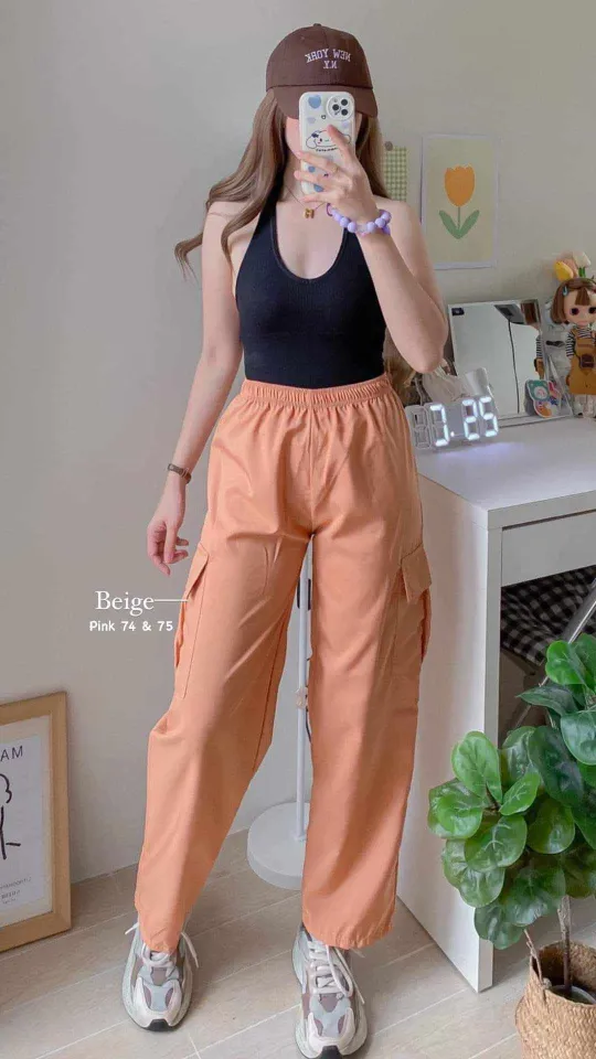 CARGO JOGGER PANTS FOR GIRLS COMFY CARGO PANTS Freesize Sports Wear Women  Trending Outfit OOTD Women Fashion Trend